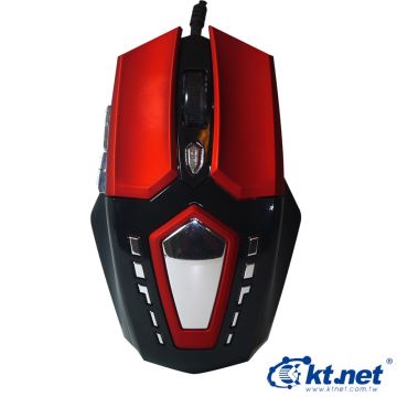 KTNET 銀鵰 電競藍光滑鼠 紅